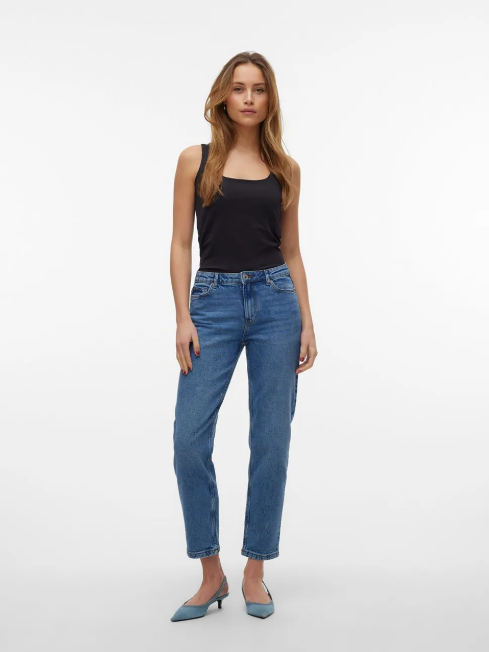 VMKYLA Medelhög Midja Rak Passform Jeans