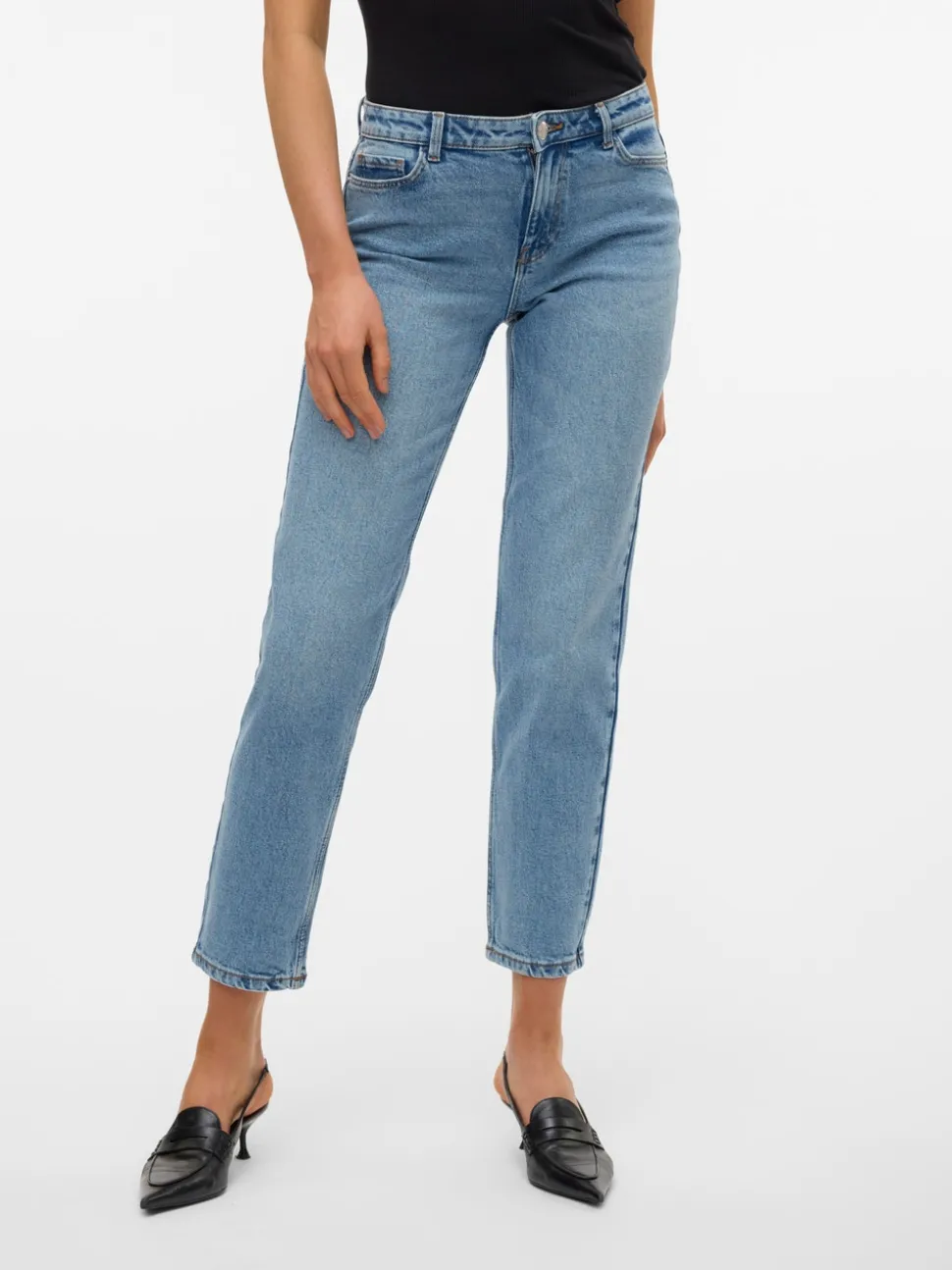 VMKYLA Medelhög Midja Rak Passform Jeans