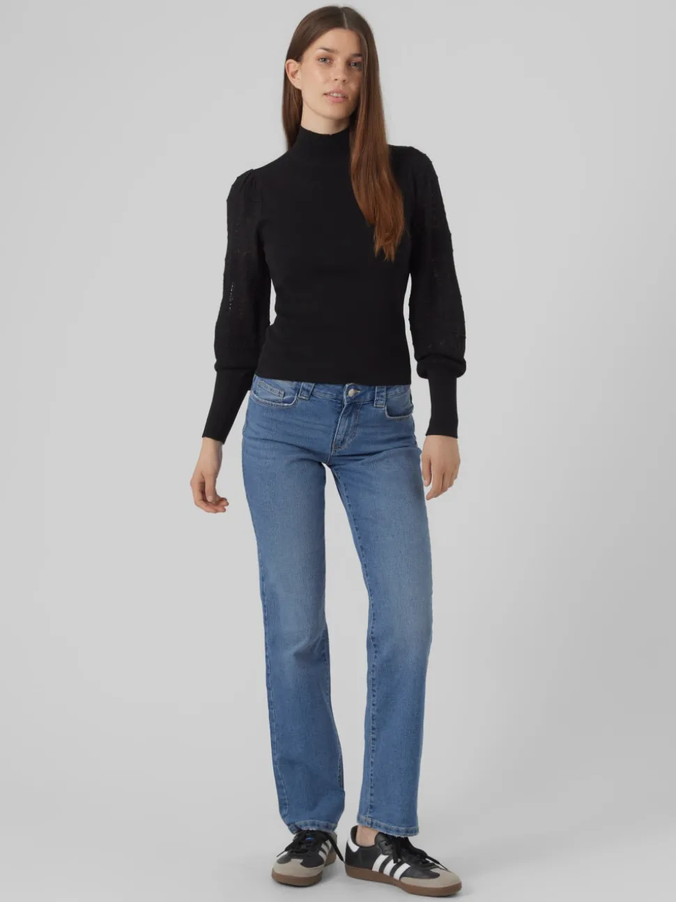 VMLANEY Medelhög Midja Rak Passform Jeans