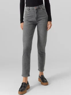 VMLINDA Hög Midja Mom Fit Jeans