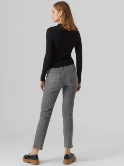 VMLINDA Hög Midja Mom Fit Jeans