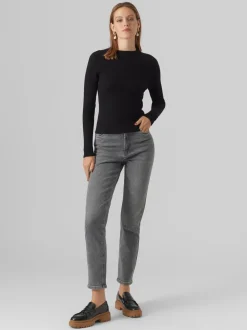 VMLINDA Hög Midja Mom Fit Jeans