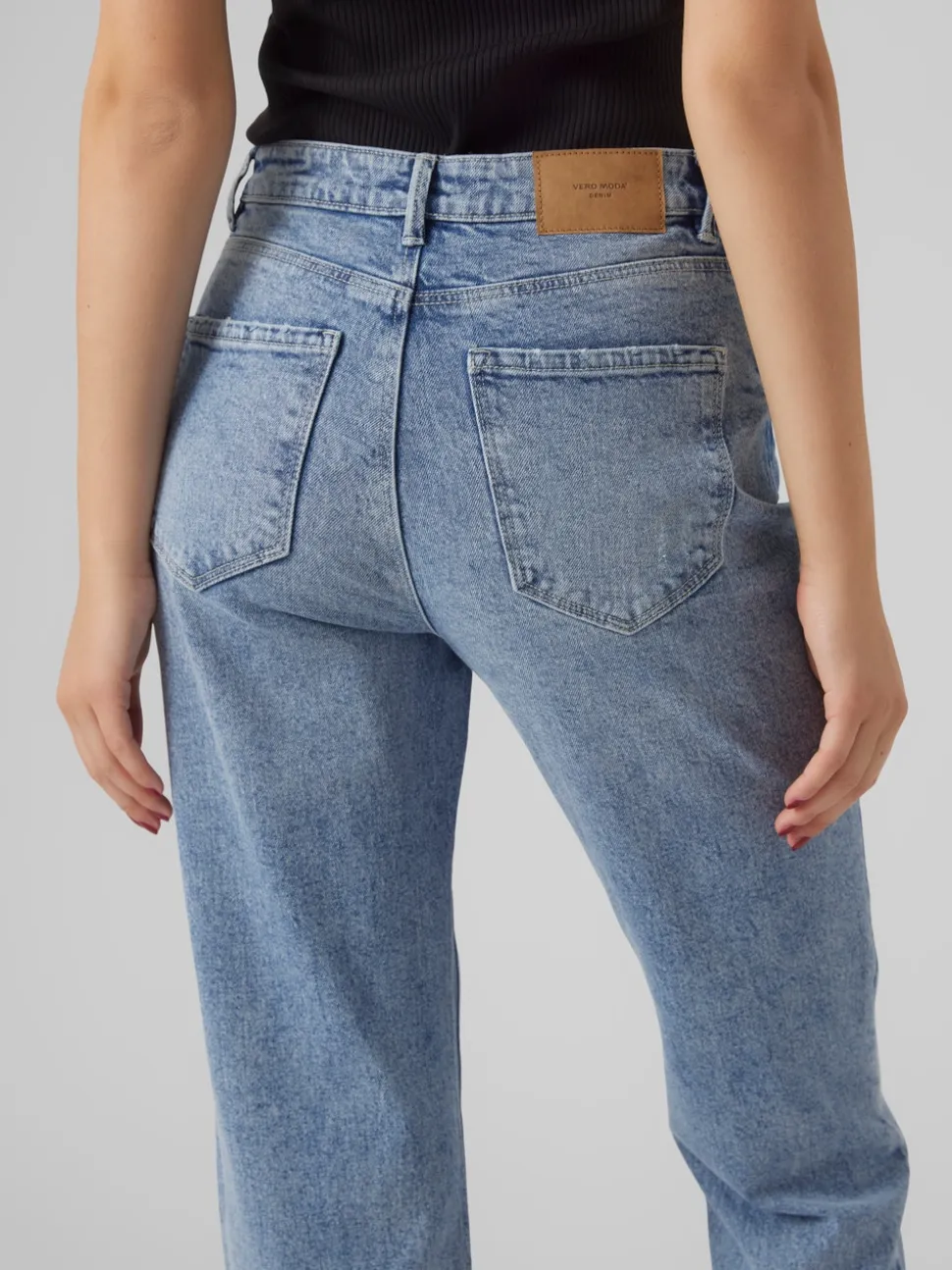 VMLINDA Hög Midja Mom Fit Jeans