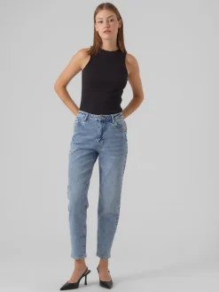 VMLINDA Hög Midja Mom Fit Jeans
