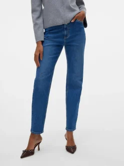 VMLINDA Hög Midja Mom Fit Jeans