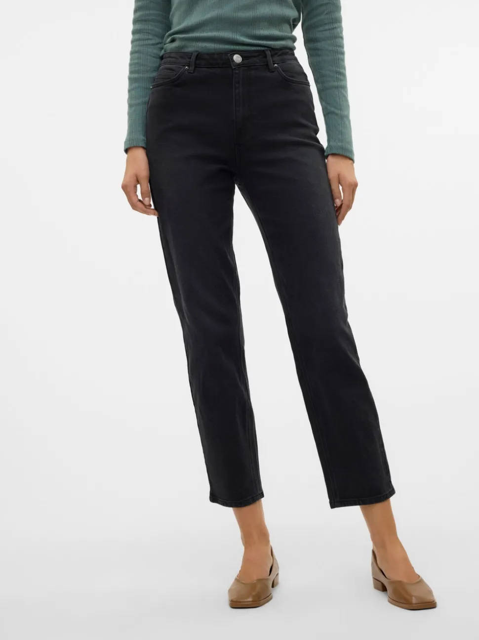VMLINDA Hög Midja Mom Fit Jeans