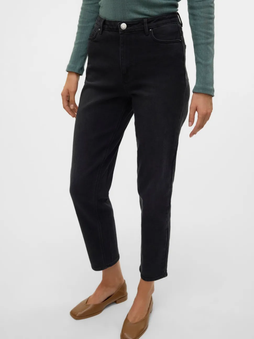 VMLINDA Hög Midja Mom Fit Jeans