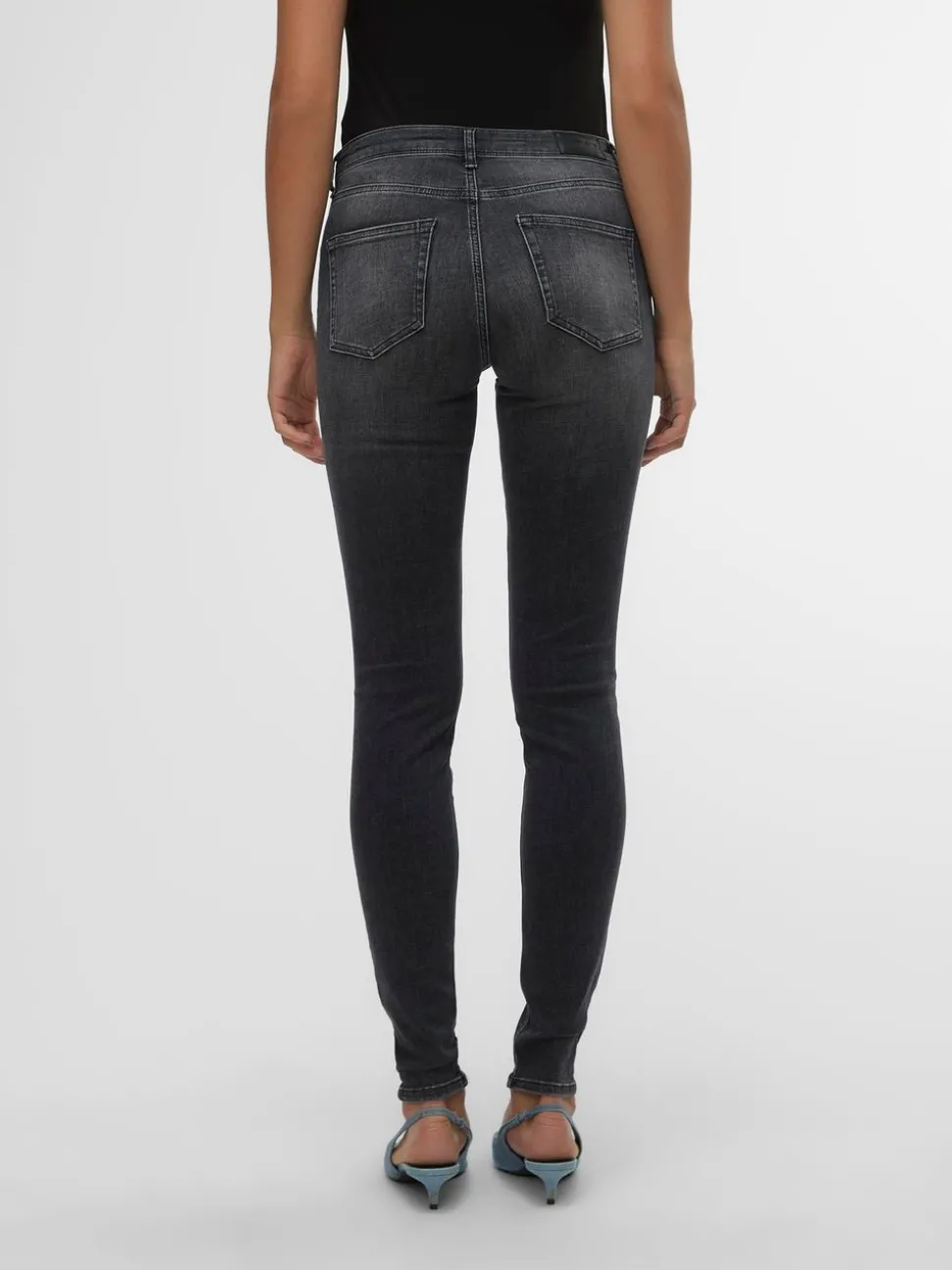 VMLUX Medelhög Midja Slim Fit Jeans