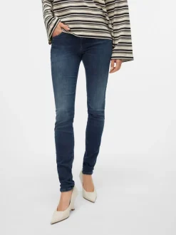 VMLUX Medelhög Midja Slim Fit Jeans