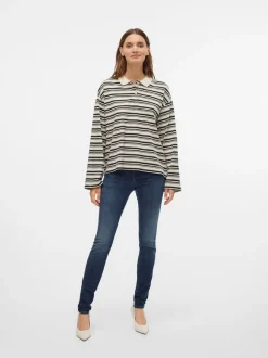 VMLUX Medelhög Midja Slim Fit Jeans