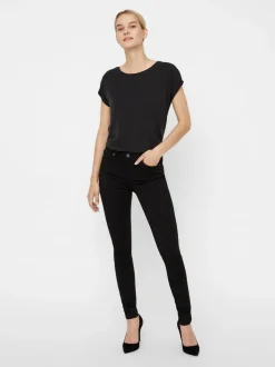 VMLUX Medelhög Midja Slim Fit Jeans