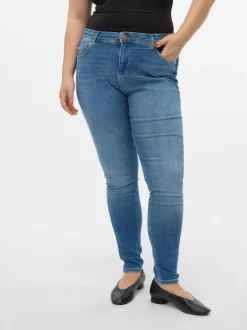 VMLUX Medelhög Midja Slim Fit Jeans