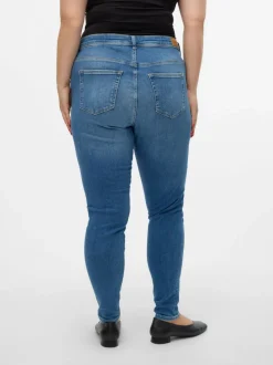 VMLUX Medelhög Midja Slim Fit Jeans