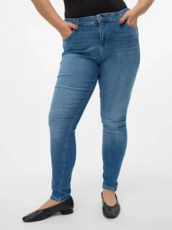 VMLUX Medelhög Midja Slim Fit Jeans