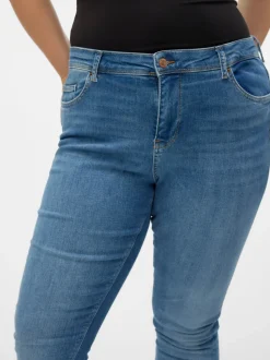 VMLUX Medelhög Midja Slim Fit Jeans