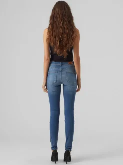 VMLUX Medelhög Midja Slim Fit Jeans