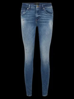 VMLUX Medelhög Midja Slim Fit Jeans