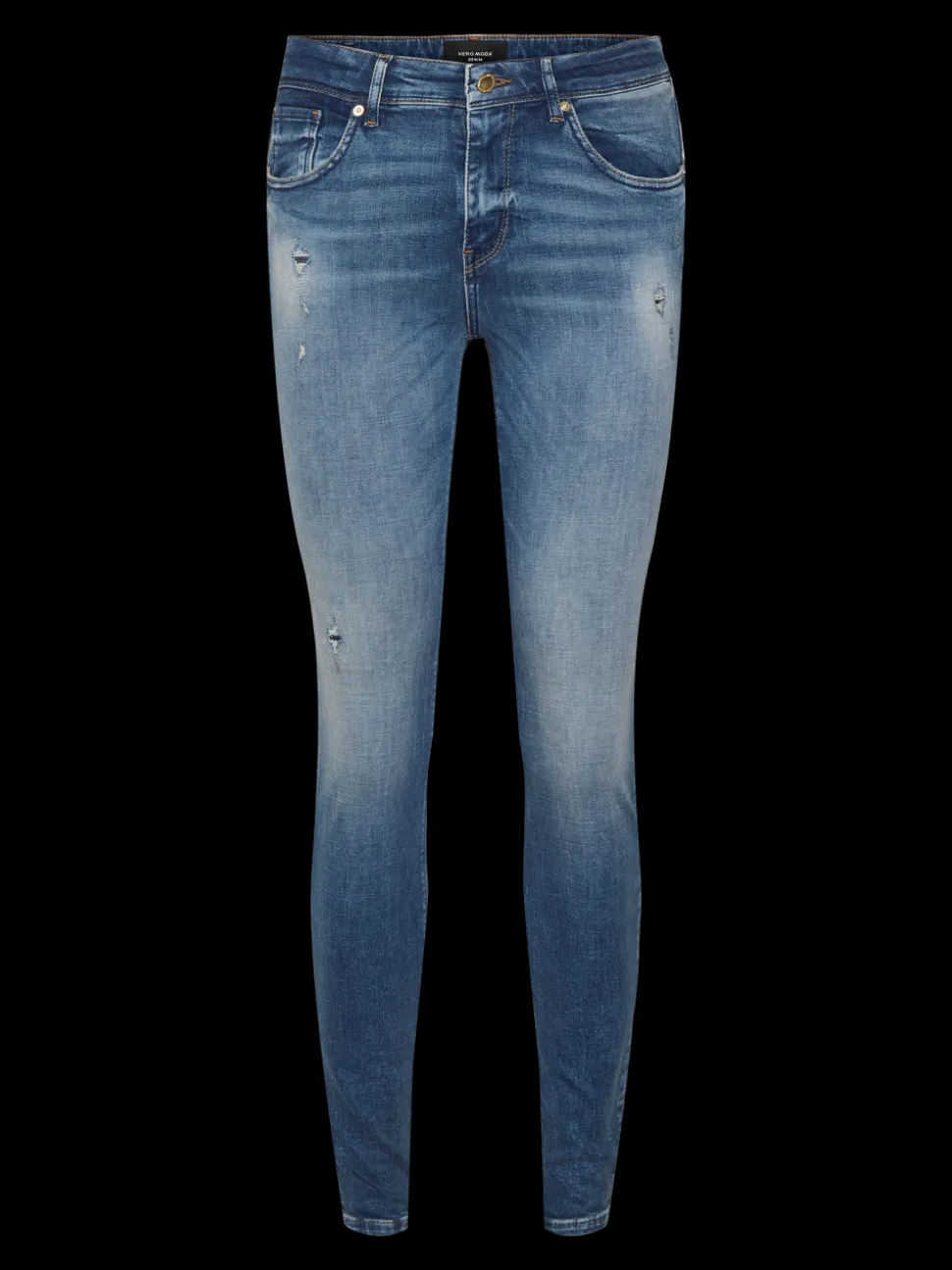 VMLUX Medelhög Midja Slim Fit Jeans