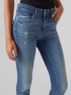 VMLUX Medelhög Midja Slim Fit Jeans