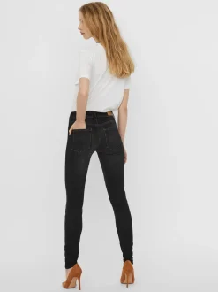 VMLUX Medelhög Midja Slim Fit Jeans