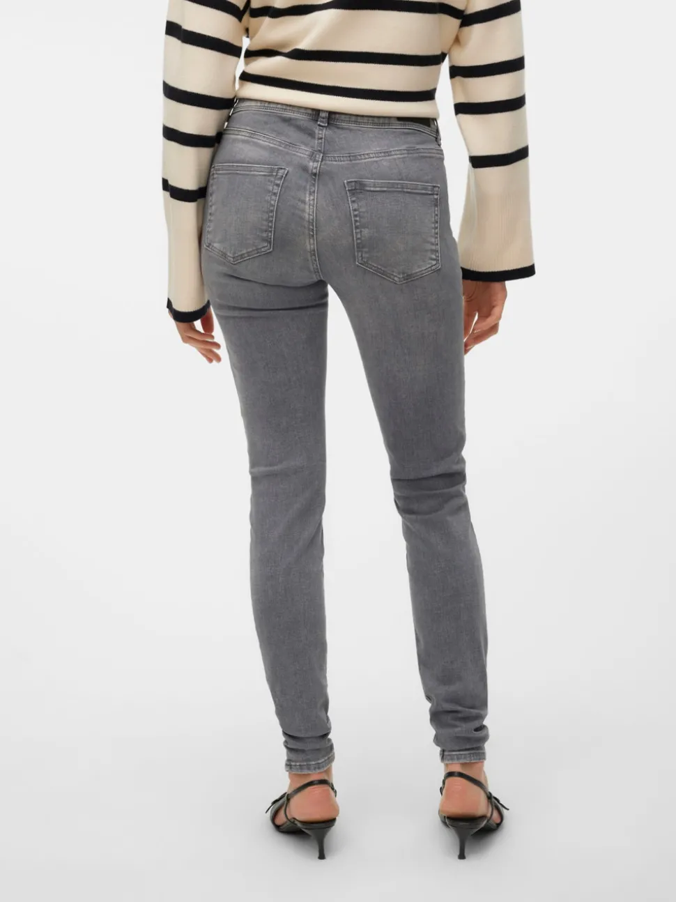 VMLUX Medelhög Midja Slim Fit Jeans
