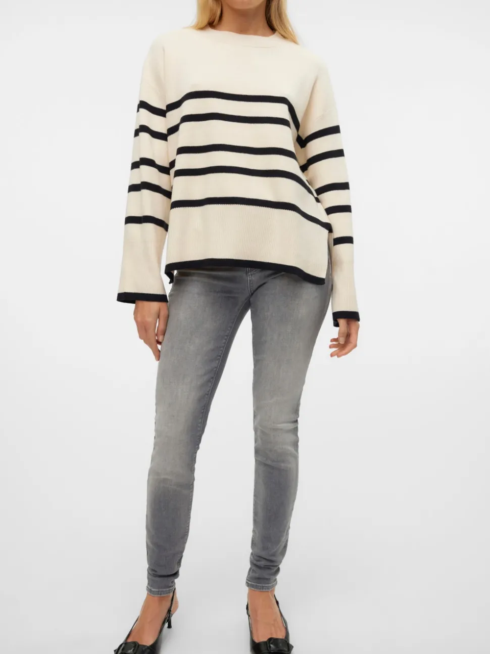 VMLUX Medelhög Midja Slim Fit Jeans