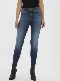 VMLUX Medelhög Midja Slim Fit Jeans