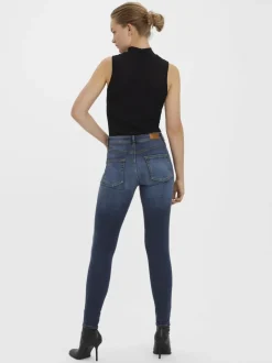 VMLUX Medelhög Midja Slim Fit Jeans