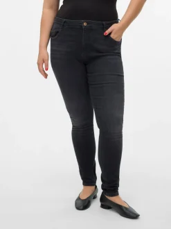 VMLUX Medelhög Midja Slim Fit Jeans