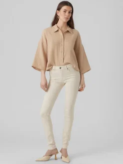 VMLUX Medelhög Midja Slim Fit Jeans