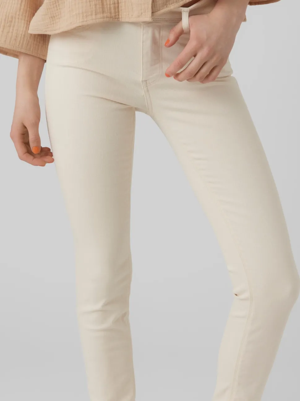 VMLUX Medelhög Midja Slim Fit Jeans