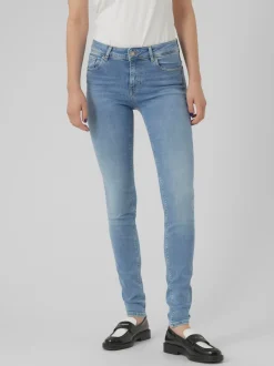 VMLUX Medelhög Midja Slim Fit Jeans