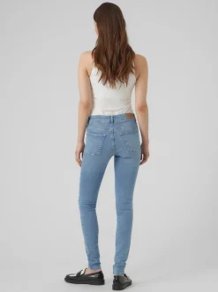 VMLUX Medelhög Midja Slim Fit Jeans