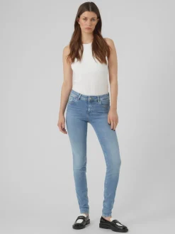 VMLUX Medelhög Midja Slim Fit Jeans