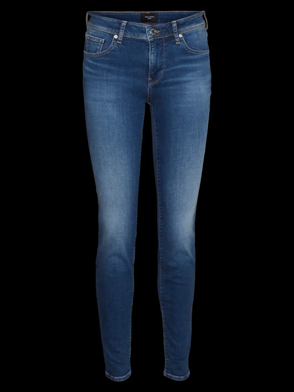 VMLUX Medelhög Midja Slim Fit Jeans