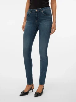 VMLUX Medelhög Midja Slim Fit Jeans