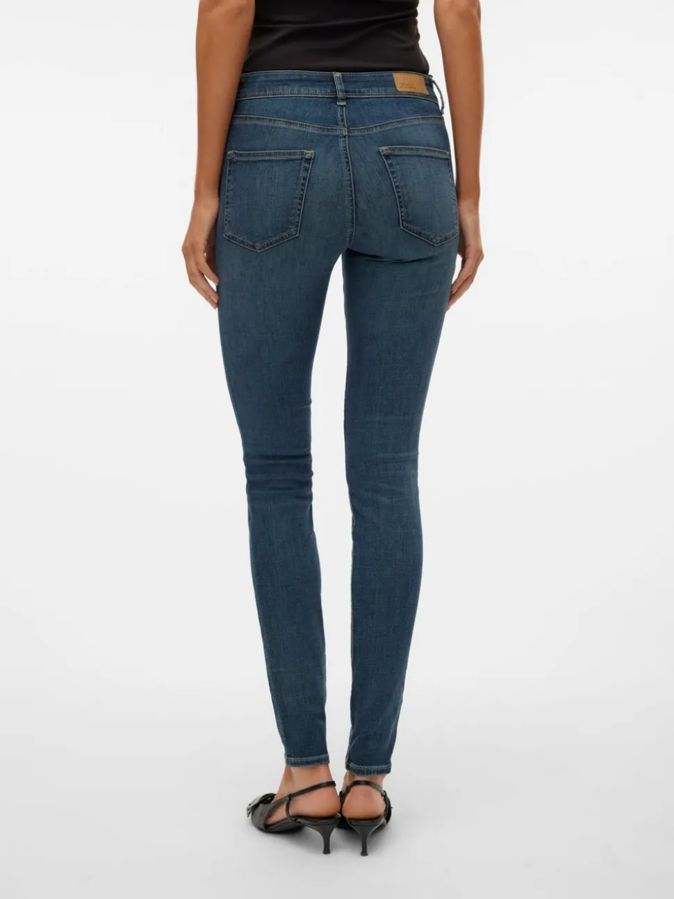 VMLUX Medelhög Midja Slim Fit Jeans