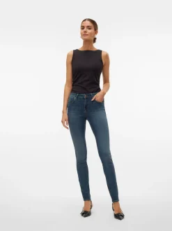 VMLUX Medelhög Midja Slim Fit Jeans