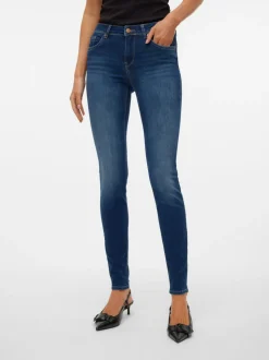 VMLUX Medelhög Midja Slim Fit Jeans