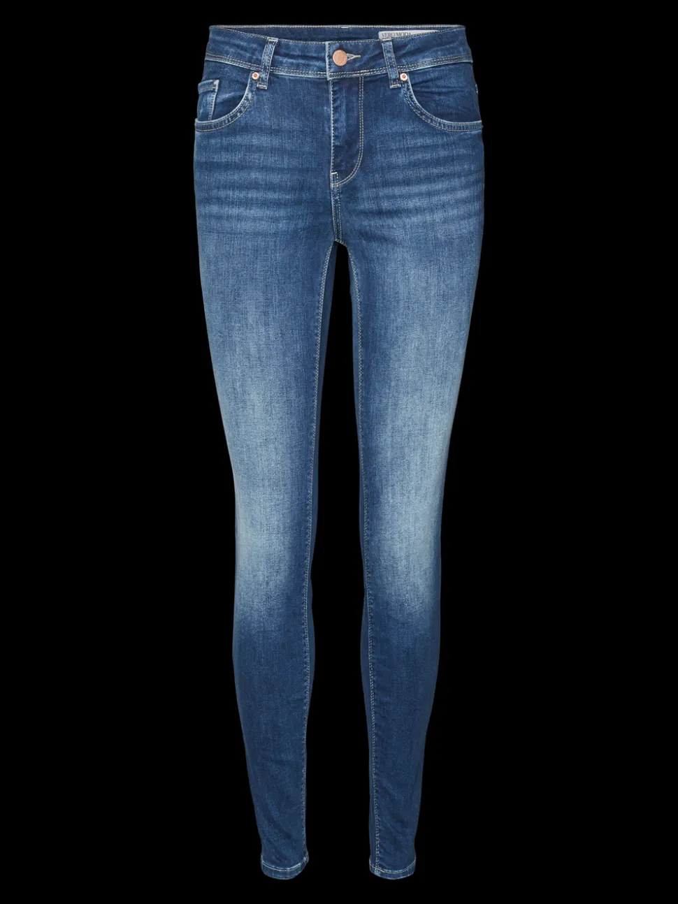 VMLUX Medelhög Midja Slim Fit Jeans