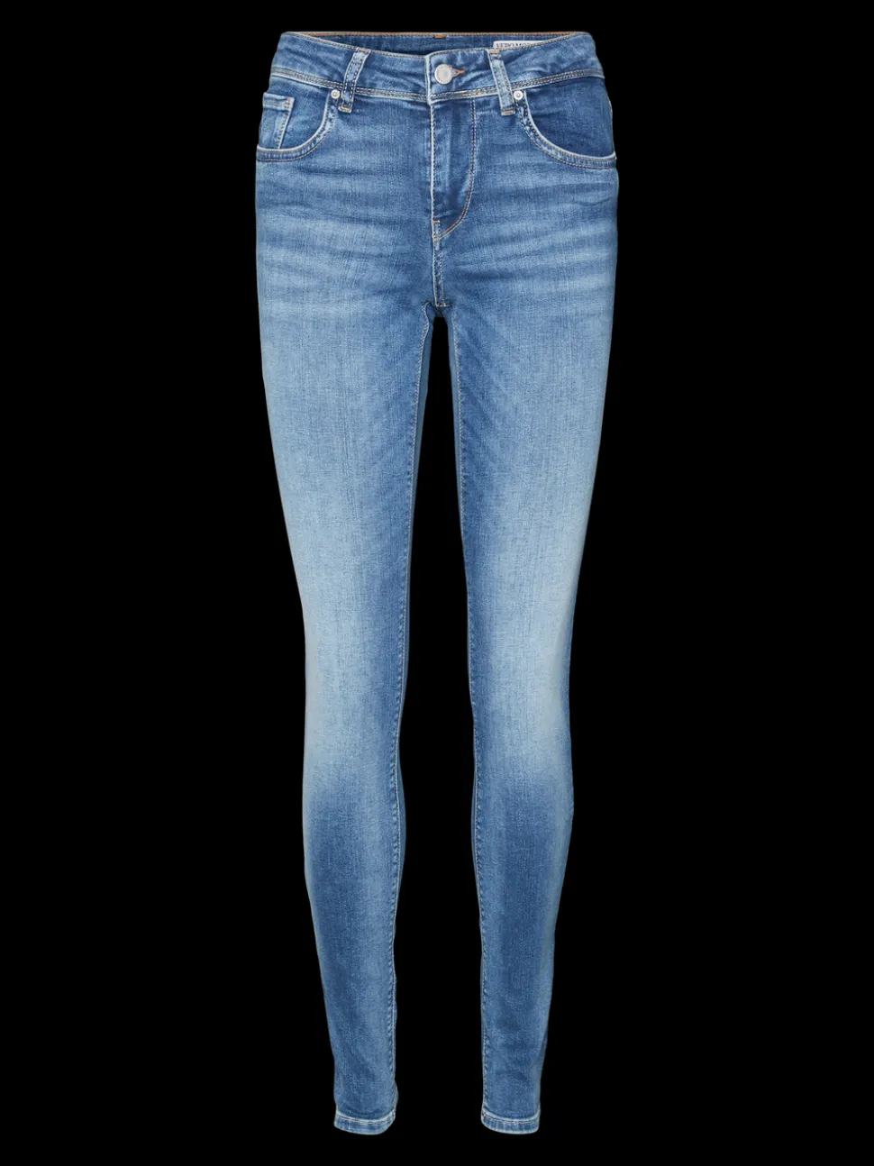 VMLUX Medelhög Midja Slim Fit Jeans