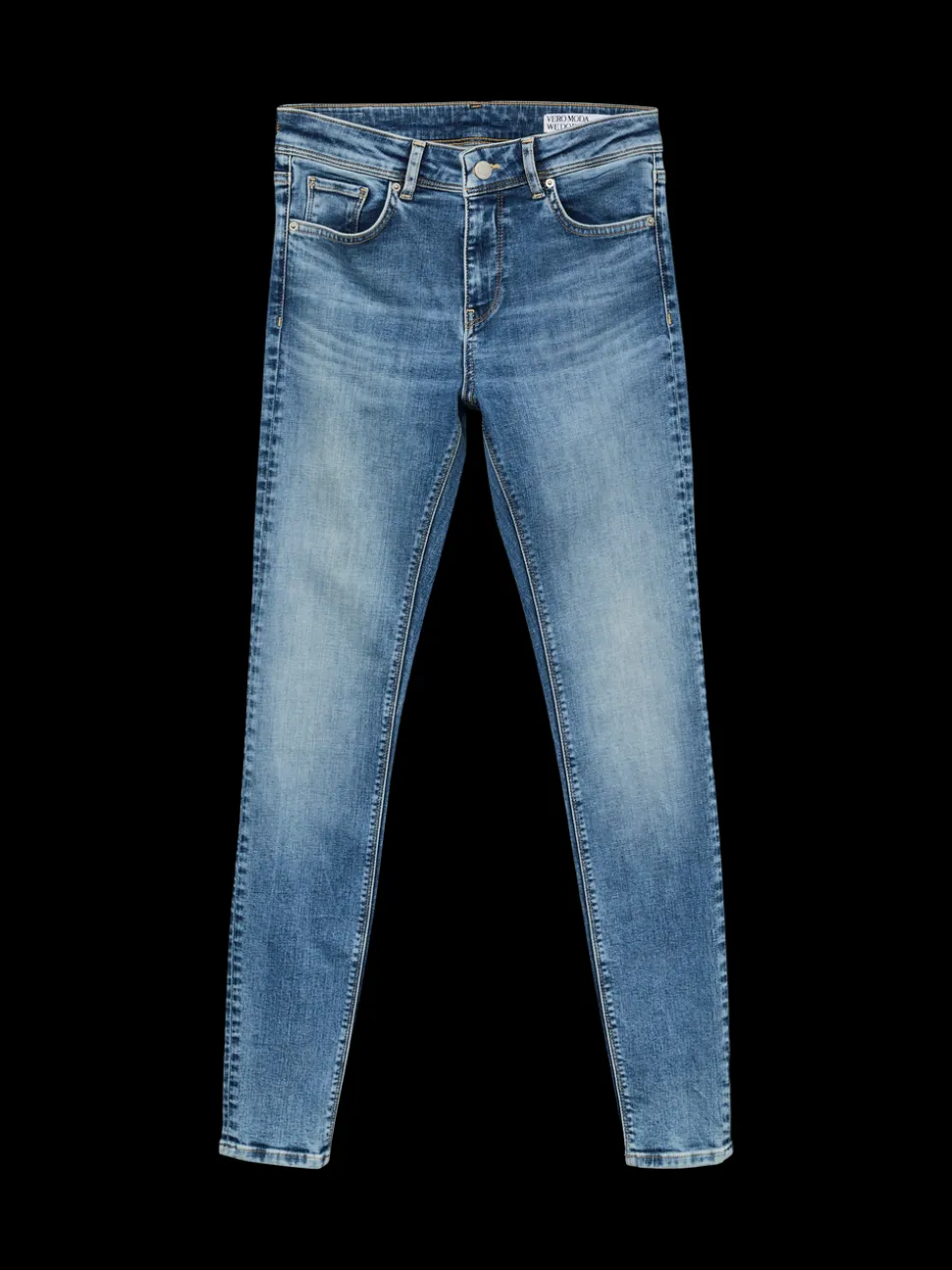 VMLUX Medelhög Midja Slim Fit Jeans