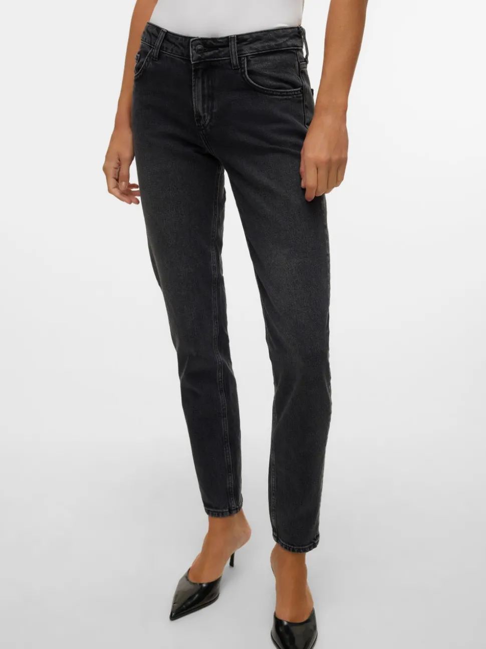 VMMARRY Låg Midja Mom Fit Jeans
