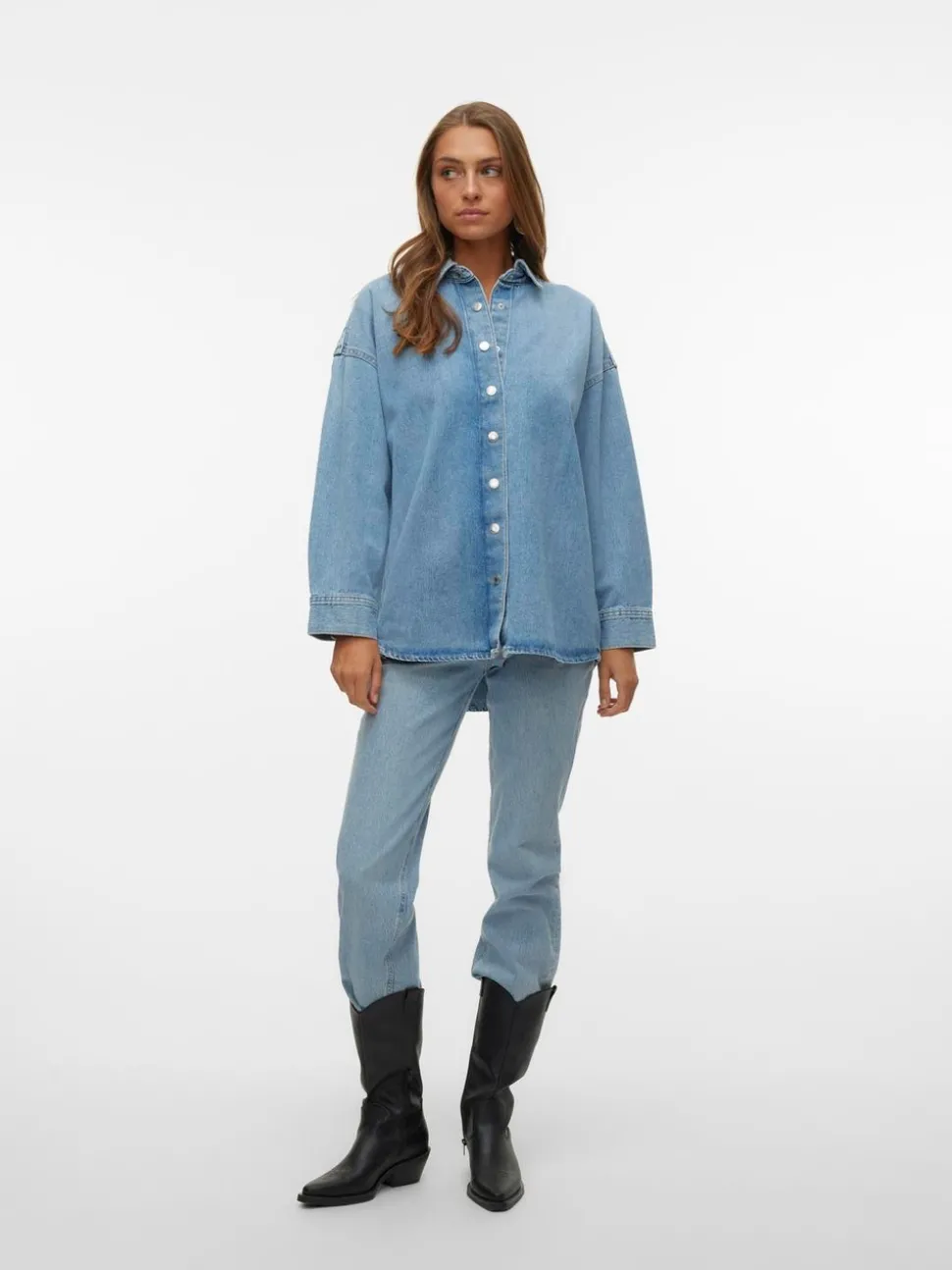 VMNAVY Denimskjorta