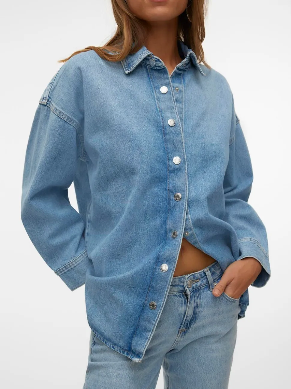VMNAVY Denimskjorta