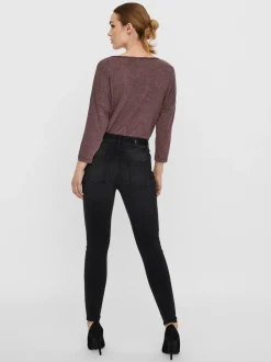 VMPEACH Medelhög Midja Skinny Fit Jeans