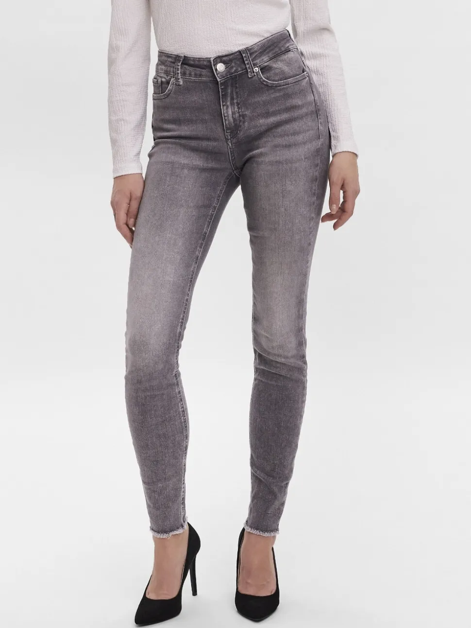 VMPEACH Medelhög Midja Skinny Fit Jeans