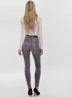 VMPEACH Medelhög Midja Skinny Fit Jeans