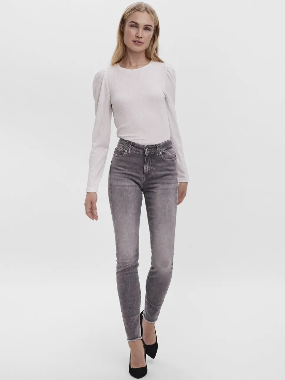 VMPEACH Medelhög Midja Skinny Fit Jeans