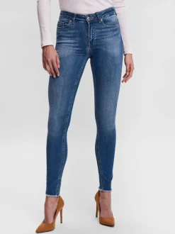 VMPEACH Medelhög Midja Skinny Fit Jeans